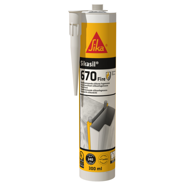 SIKASIL-670 FIRE GRÅ 300ML PTR 300ML  BRANDFOG
